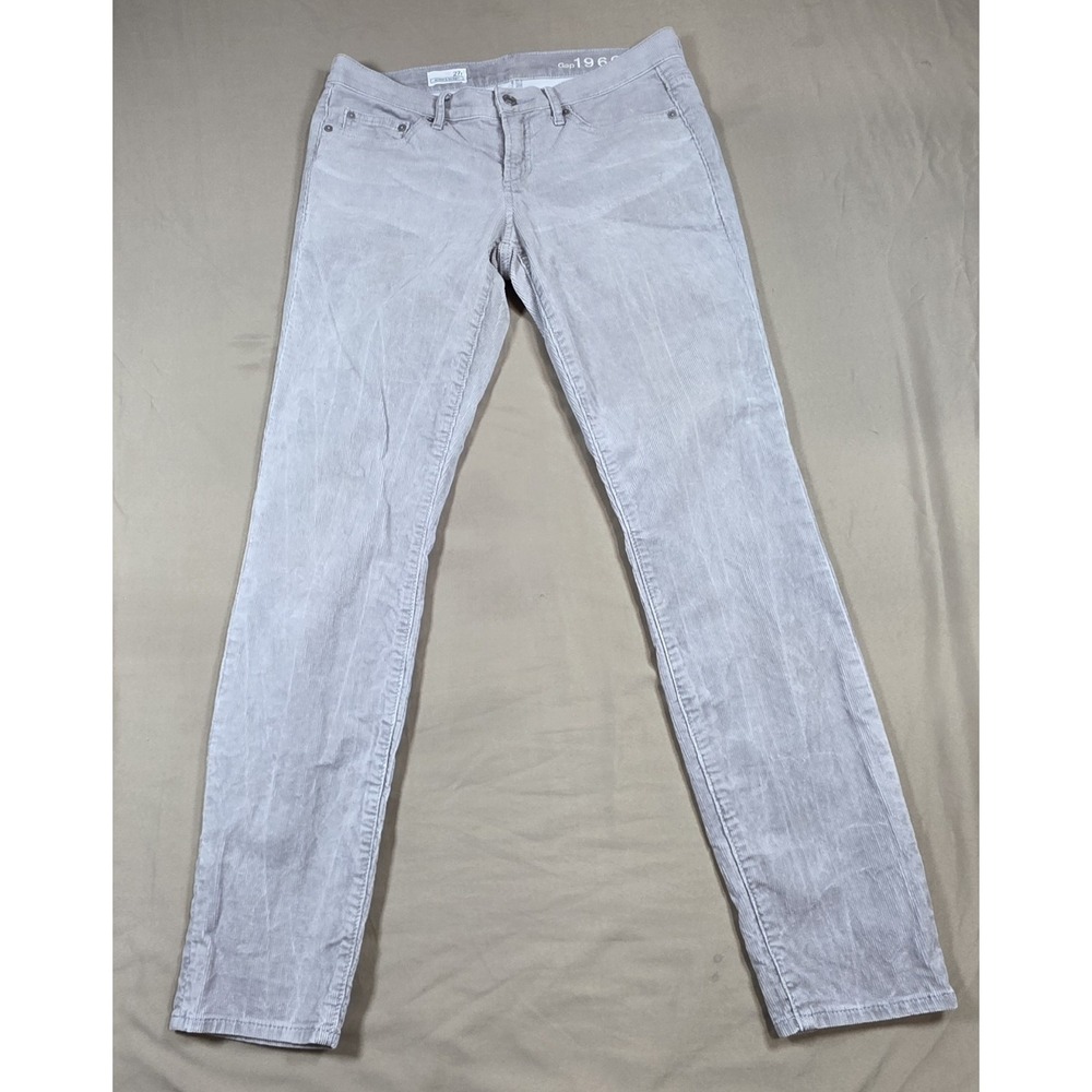 GAP 1969 Always Skinny Dark Gray‎ Corduroy Pants Jeans Size 27R